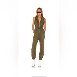 Elisa Sleeveless Jumpsuit in Army Green